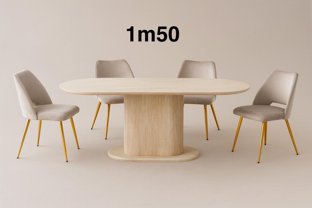 Table léa travertin 150cm